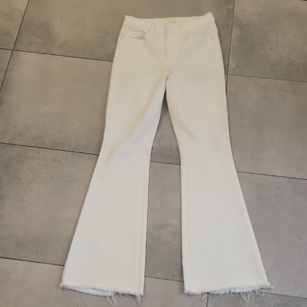 Mother Off-White Wide Leg Jeans